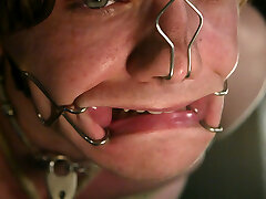 'What the fuck is this small cock gonna do for me, pretty stud?' Mistress Harmony is ruthless in dishing out the pain, bondage and humiliation in Kade's first Dudes in Anguish shoot.

The bondage is very tight and strict throughout, and Harmony teases Kade with her gorgeous assets and stinging verbal skills. She slaps, drools, smacks and fucks this young man's hatch, face and ass in this super hot update.