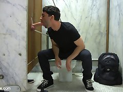 Jacksons cruising the bathroom for a hottie to blow and runs across Kyler Ash. Unfortunately,...