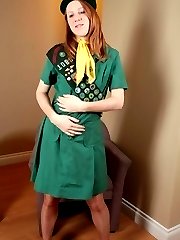 Girl scout in pantyhose