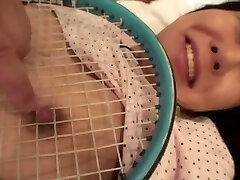Uncensored Japanese cougar affair with tennis racket Subtitled