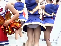 Astounding Japanese cheerleader girls recorded on camera