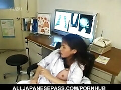 Japanese AV Model nurse is pulverized oral and in coochie by doctor