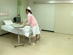 Molten Japanese Nurse gets banged at hospital bed by a horny patient!