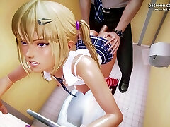 Waifu Academy - Little 18yo Teen School Girl Was Very Mischievous So She Gets Penalized With Some Excellent Anal Fucking - #4