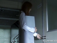 Jiggish Japanese teacher Manami Suzuki in hardcore session