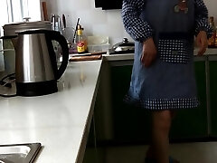 Pervert Japanese wife spanked in kitchen Pervert Japanese wife spanked in kitchen