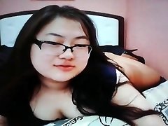Cute chubby chinese teen on webcam
