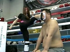 Asian mistress Kaede kickboxing domination part Two