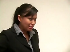 Asian Office Sluts-Lesbian Mika Tempt Avena, Caught By Chief For 3some