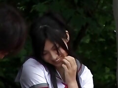 Hottest Asian breezy Saori Hara in Horny College, Outdoor JAV scene