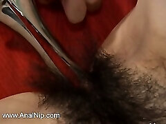 Deep anal fuckfest with hairy chinese babe