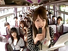 Crazy Japanese girls have hot bus tour