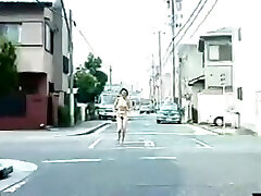 japanese doll nude and run on the street