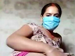Face Masked Village Wife Does Live Cam Show To Earn Currency