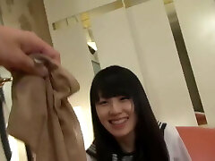 Asian Schoolgirl Footjob