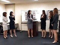 Blindfolded asian drilling a pen Blindfolded asian drilling a pen