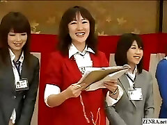 Bottomless no panties Japanese workers play sex games