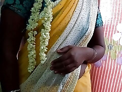 Indian hot damsel removing saree