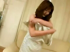 Oriental mature tramp shows her body then massages her clit