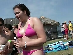 Beautiful Stunners Flash Tits At Spring Break Party