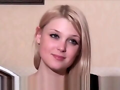 Woodman casting - Adorable russian blonde becoming crazy