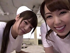 Yui Hatano with Rei Miziuna 3some nurses