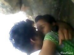 Teen Rashna with bf kissed in forest outdoor
