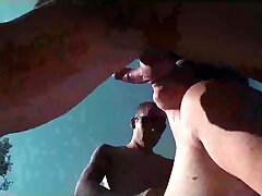 Bid Funbags MILF fucked assfuck by 2 young sporty guys  Outdoor 