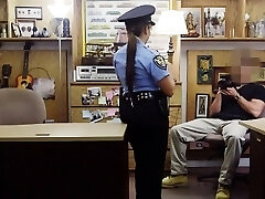 Huge boobs latina police officer pounded by nasty pawn dude