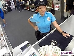 Ms police officer with big globes gets nailed at the pawnshop