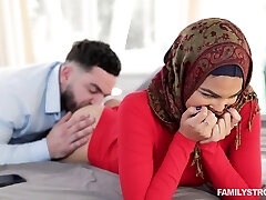 Hot AF hijab lady with monstrous booty Maya Farrell is fucked from behind