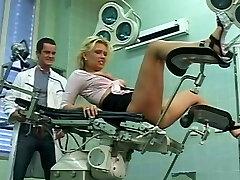 Beautiful platinum-blonde fucked by the family doctor's big cock