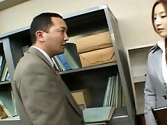 Senna Kurosaki with large natural tits gets fucked by her chief