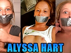 Tiny Redhead Alyssa Hart Duct Tape Ball-gagged In Three Hot Gag Fetish Videos