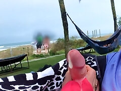 After her hj, I came right on the beach in front of vacationers!