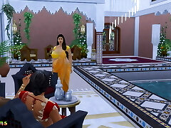 Hindi Version - Lesbian aunty Manju strap-on plumb Lakshmi - Wickedwhims