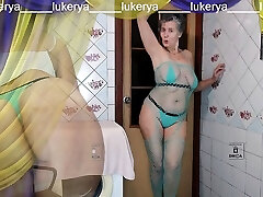 A short video from the recent past showing hot housewife Lukerya creating a complete set of erotic lingerie.