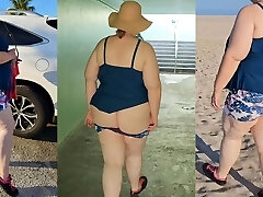 Your favorite big ass milf loving a day at the beach