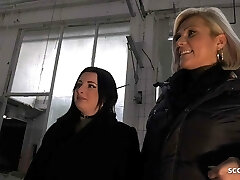 German Cougar Tatjana Young and Teen Elisa18 talk to Swinger Foursome