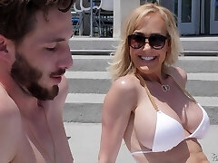 Super-naughty Brandy Enjoy loves a young cock more than anything else