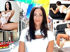 GERMAN SCOUT - Skinny Girl with Big innate Jugs Mina Moreno seduce to Cheating Fuck