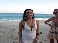 Adorable Kristy Joe shows her sizzling body at the beach