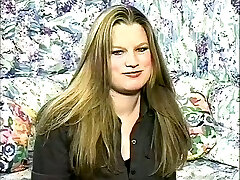 Retro slut gets nude in solo masturbation scene and shows off her spectacular ass and natural bumpers
