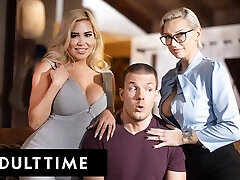 ADULT TIME - Lucky Guy Serves Up Man Sausage In Insatiable THREESOME WITH STEPMOMS Kenzie Taylor And Caitlin Bell ADULT TIME - Lucky Guy Serves Up Man Sausage In Insatiable THREESOME WITH STEPMOMS Kenzie Taylor And Caitlin Bell
