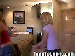 Party turns into girly-girl pussy licking orgy