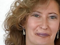 granny first dildo sex, her thighs tremble with delectation