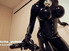SISSY LATEX DOLL MASTURBATION #Trio