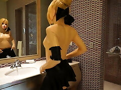 Cosplay Saber luvs Latex  with lust and soaking wet crotch