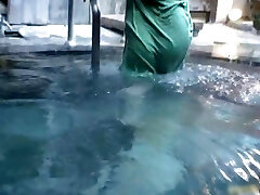 Asian stunner is hot and bathing in the hot