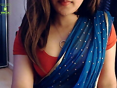Cammodel BadGirlLHR in Saree